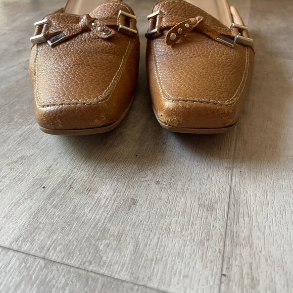 Stuart Weitzman Leather Tan Mules - Picture 5 of 7